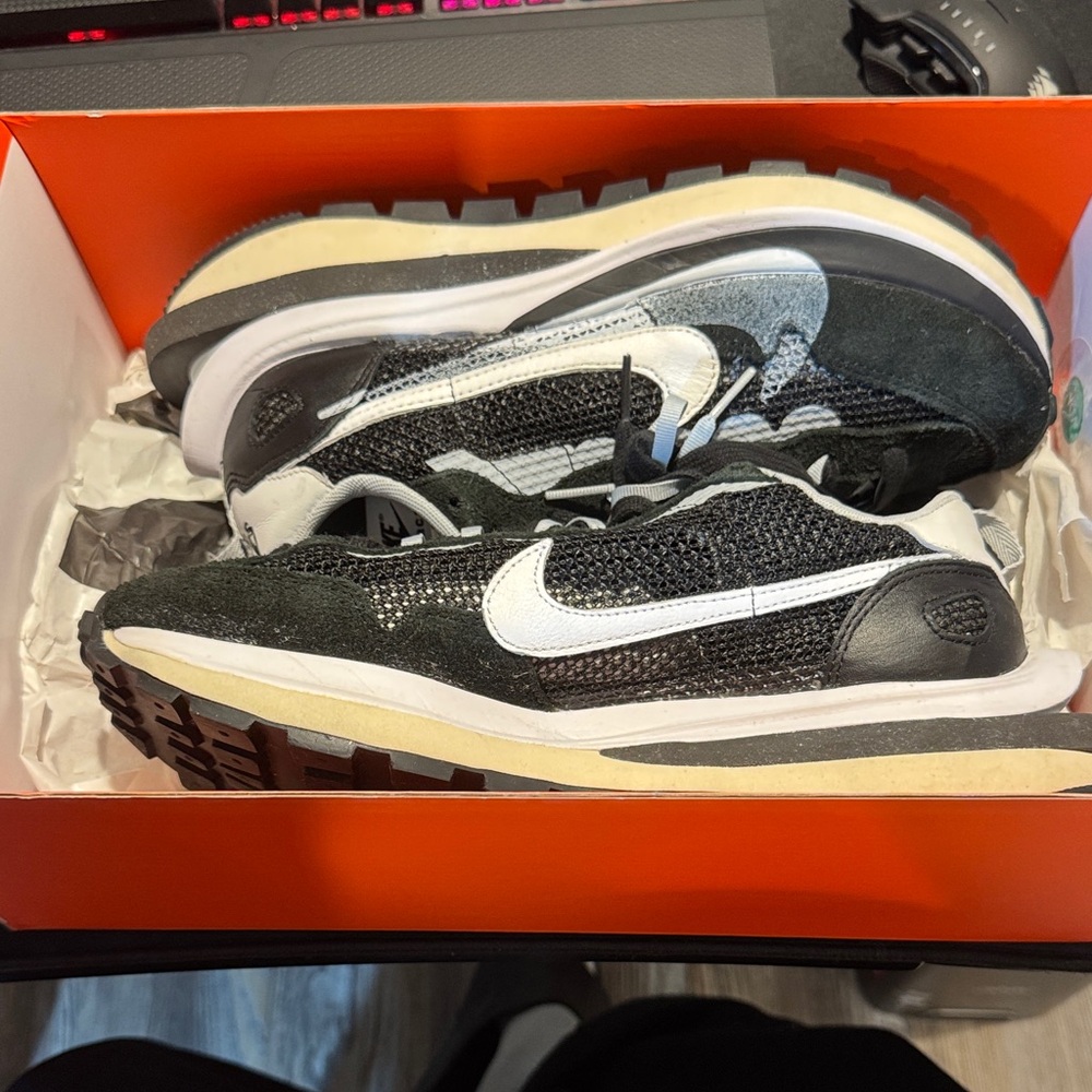 Nike Black and White Mesh Sneakers